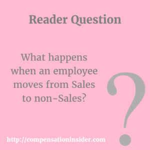 What happens when an employee moves from Sales to non Sales