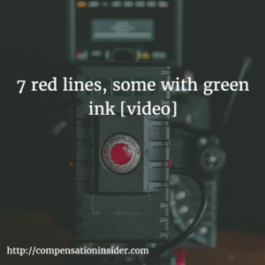 7 red lines, some with green ink <p data-wpview-marker=