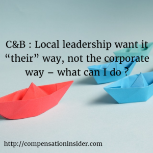 How to implement global when local management does not agree