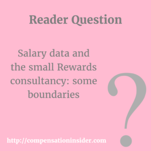 Salary data and the small Rewards consultancy some boundaries