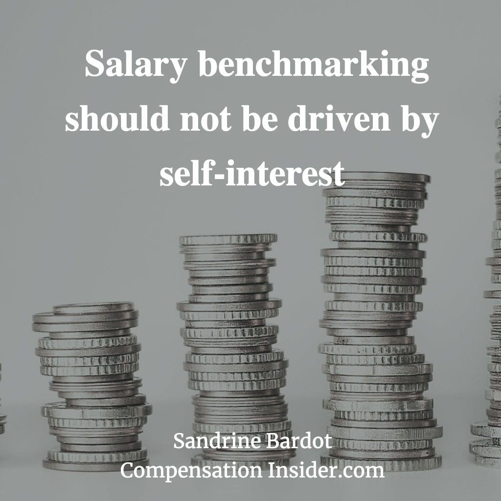 Salary benchmarking should not be driven by self-interest